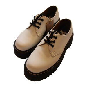 Dr. Martens 1461 Platforms Quad Platform Shoe Oxford White Smooth Leather NWT